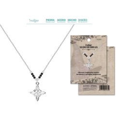 Colgante Nudo de Bruja con bolas en cadena de Acero Plateado (P2) ·